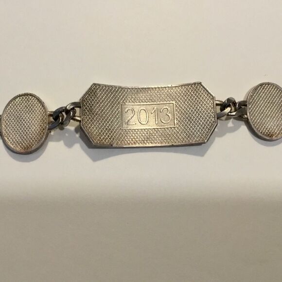 Solid Sterling Silver Religious bracelet 40 grams - Picture 3 of 8
